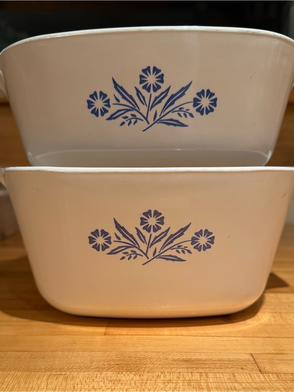 Vintage Corning Ware Blue Cornflower Casserole Dishes